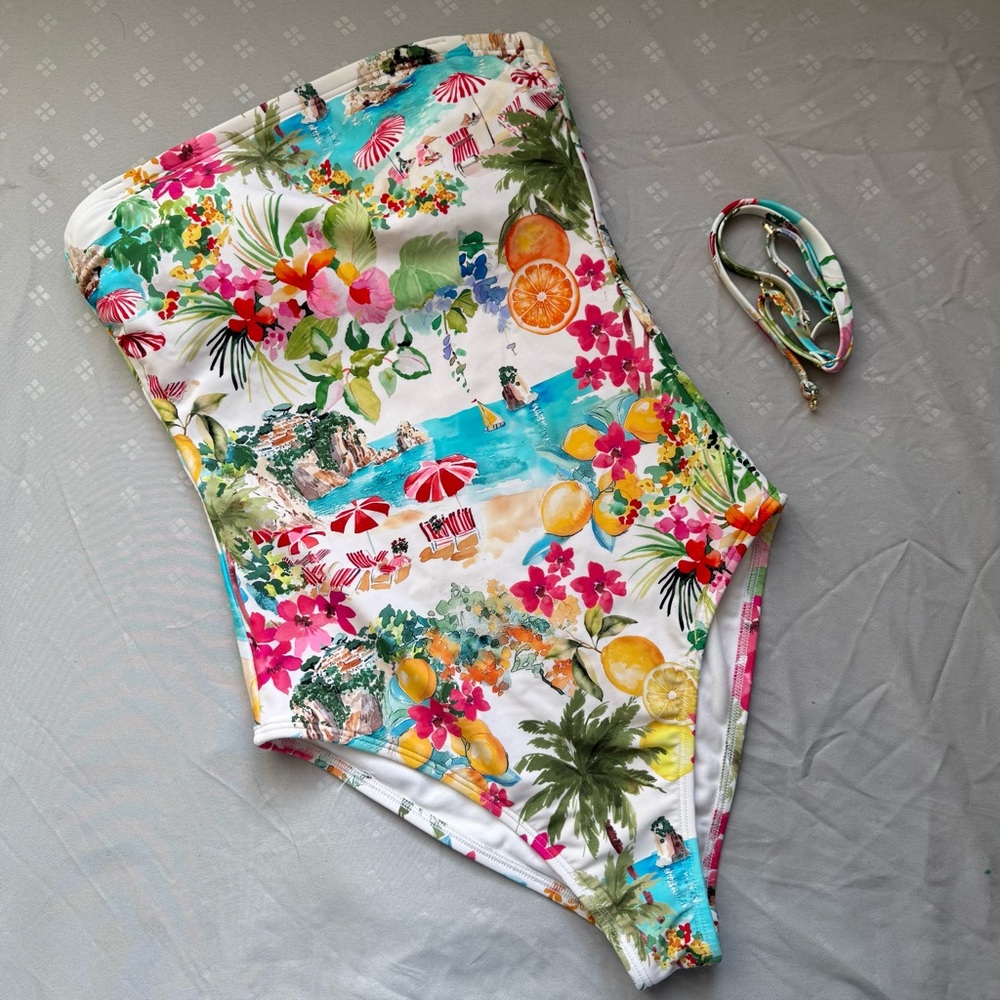 Shade & shore Tropical Print One-Piece Swimsuit